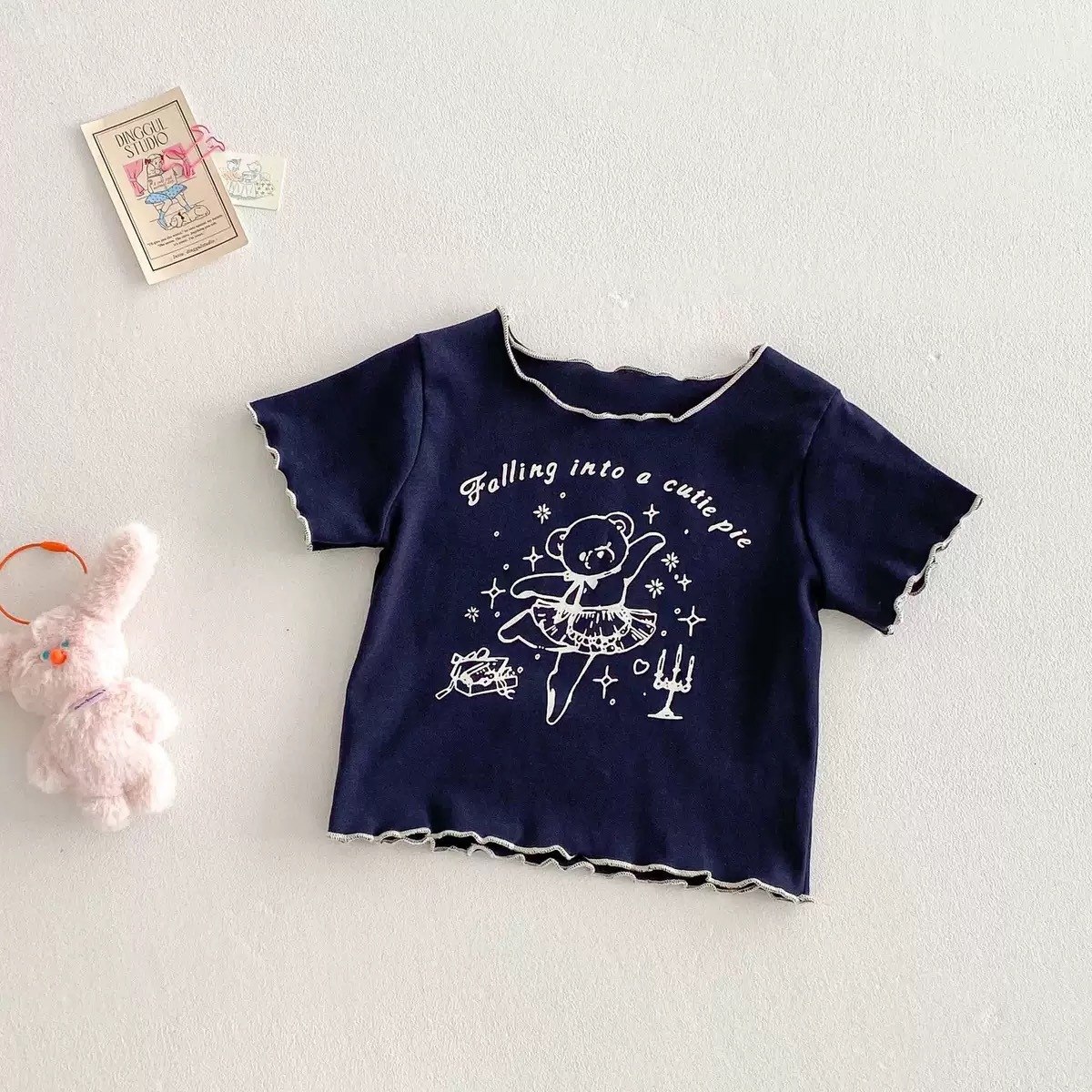 Ddmyshoesvip Children S Clothing Girls Short Sleeved T Shirt Summer New Item Children S Versatile Mushroom Edge Top Baby Girl Printed T Shirt Trend