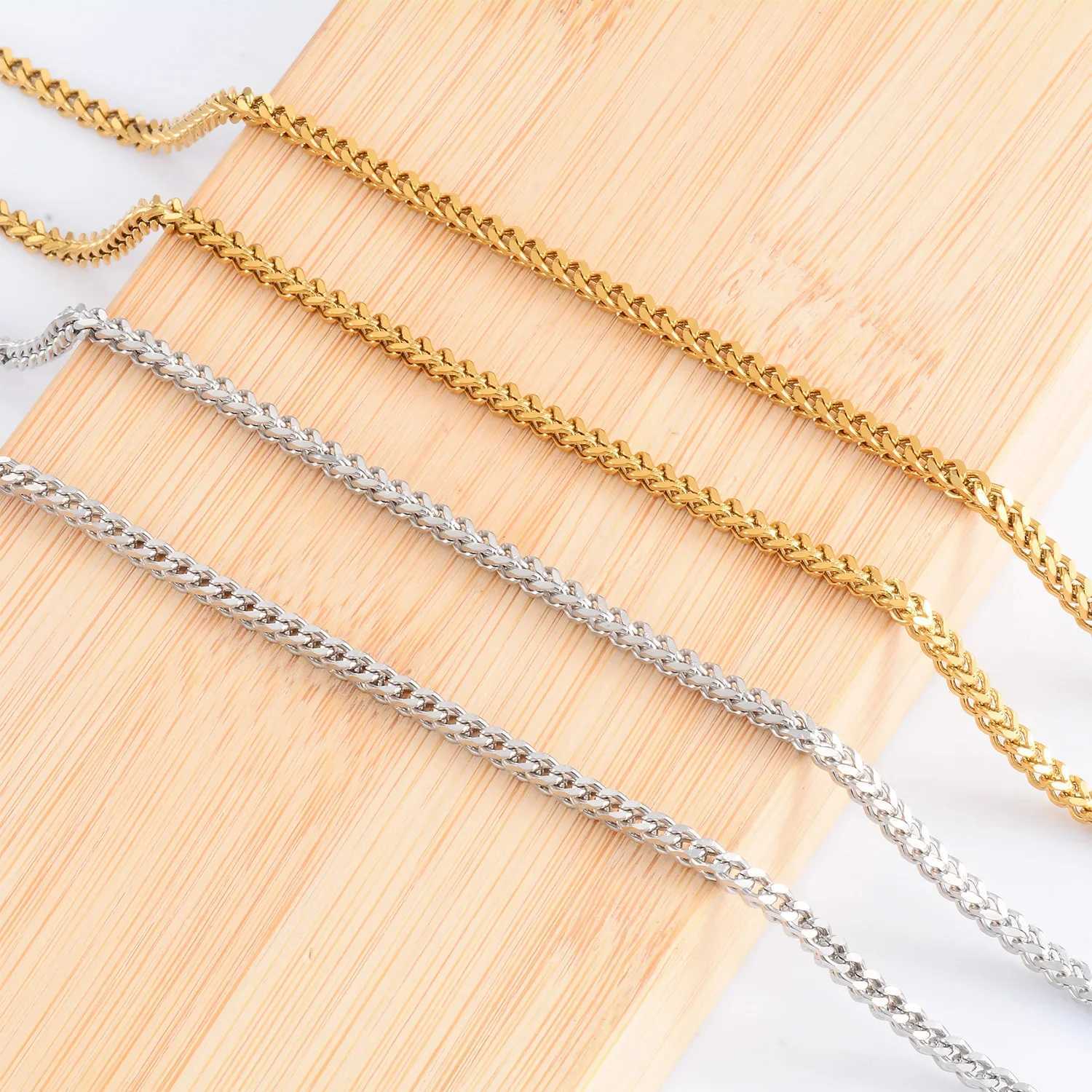 Waterproof Curb Link Stainless Steel Cuban Necklace Mens Women Hip Hop Chain For Men and WomenC250407