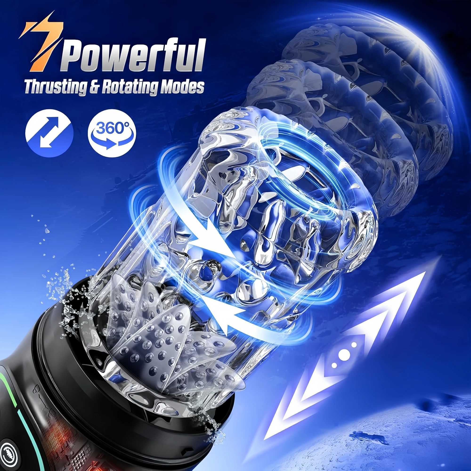 Male electric masturbator automatic penis masturbator rotating suction vibrator adult sexual partnerW250408