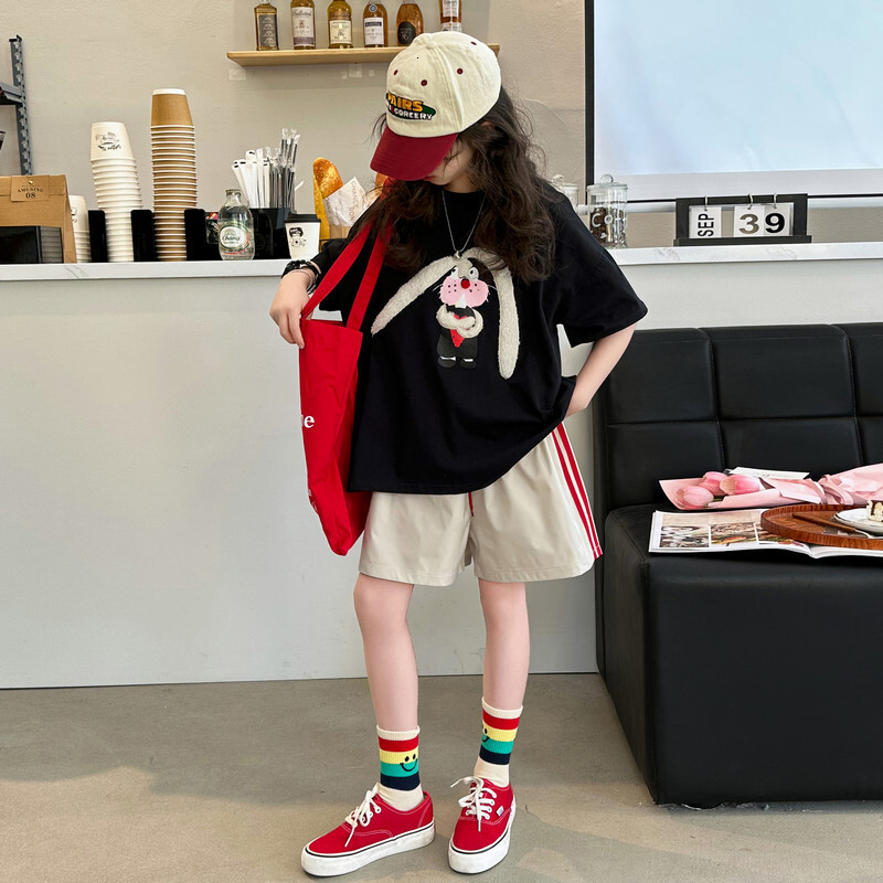 Ddmyshoesvip Summer Short T Shirt For Girls From CUHK Half Sleeved Children S And Pure Cotton Summer Clothing Trendy P Top Clothes Old Years Old