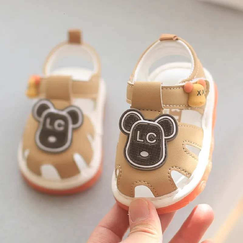 Summer Baby Boy Girl Cartoon Beach Soft Sole Sandals 0-2 Years Children Toddler Sandal Whistle Shoe Kids Shoe Infant Sandals 250408