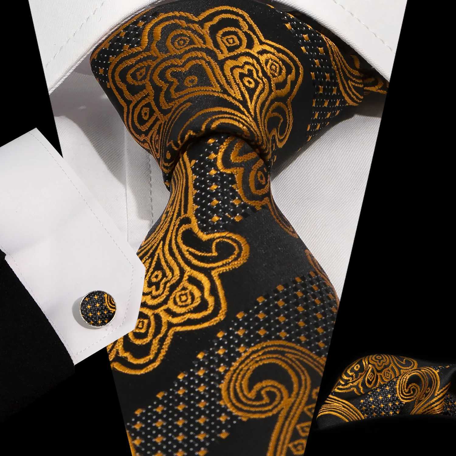 8.5cm Paisley Patter Vintage Mens Tie Hanky Cufflinks Set Wedding Gro Business Formal New Model Handmade Necktie X250407