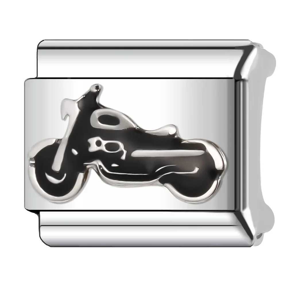 Trusta 2024 Cute Punk Car Charm Itan Links 9mm Bracelet Stainl Steel For Girl Boy Birtay Gift DIY Jewelry Wholes N010C250408