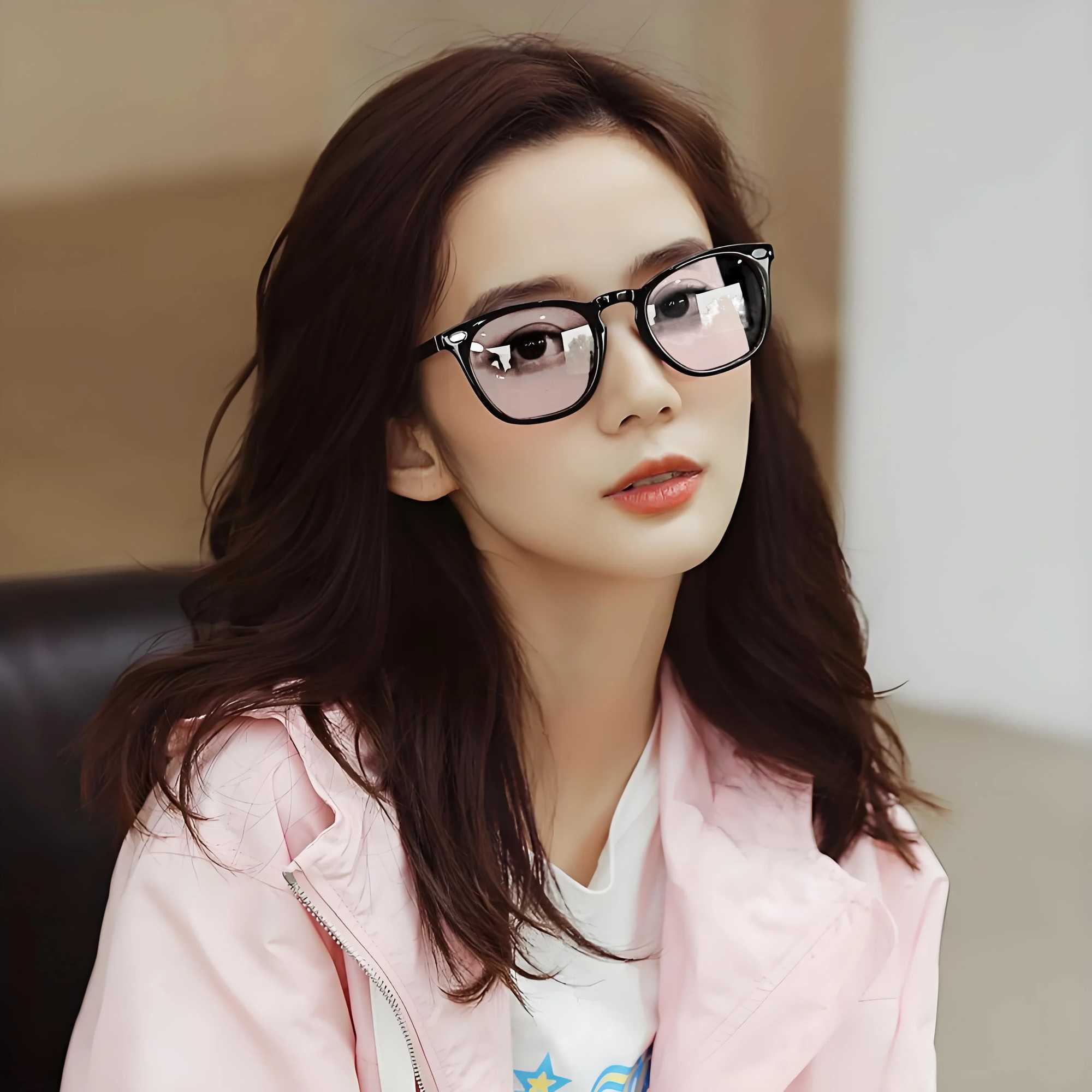 Small round glasses holder for women fashionable anti blue light glasses holder retro optical computer decorative glasses W250408