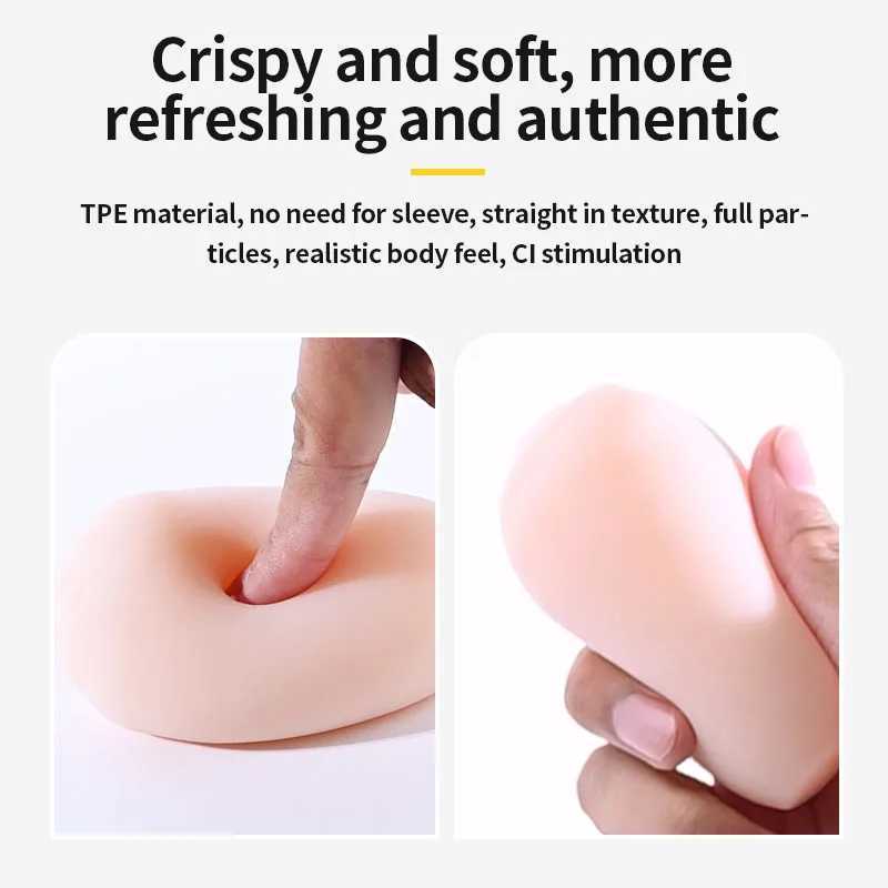 LILO Mini Portable Male Masturbation Cup Real Vagina Beginner Soft Masturbation Cup Penis Massager Stimulating Sex ToyW250408