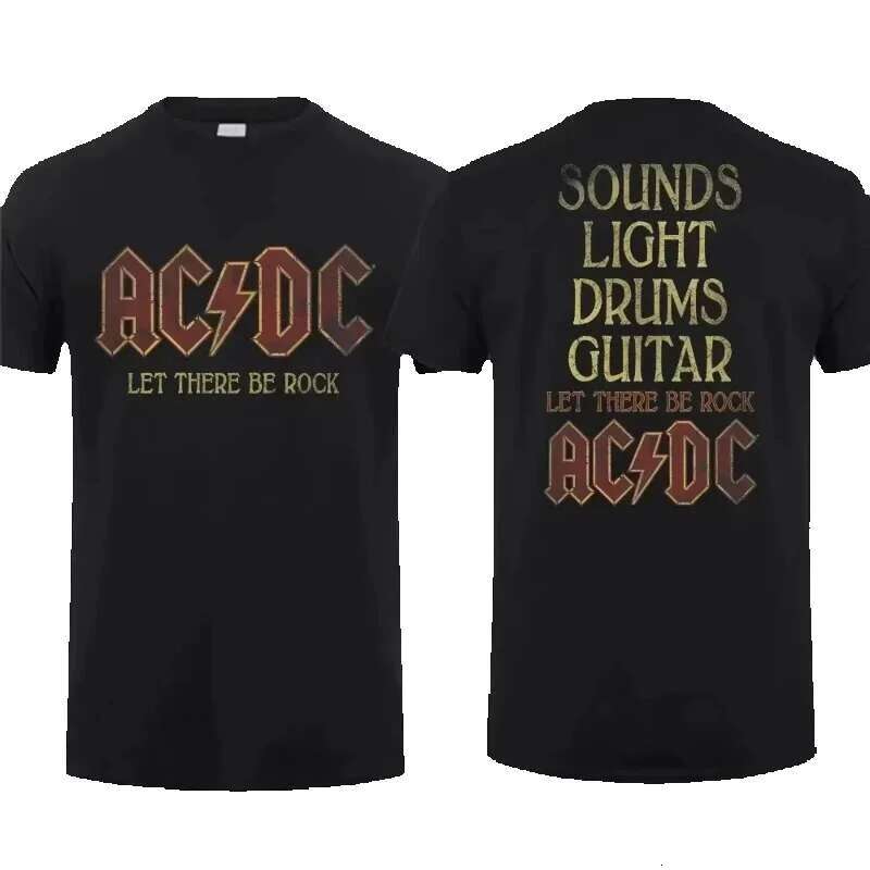 2025 Summer Special Offer Women's Cotton Belt Legendary AC Power Up DC Black Men's Short Sleeve Cool Hip Hop Street Clothing T-shirt