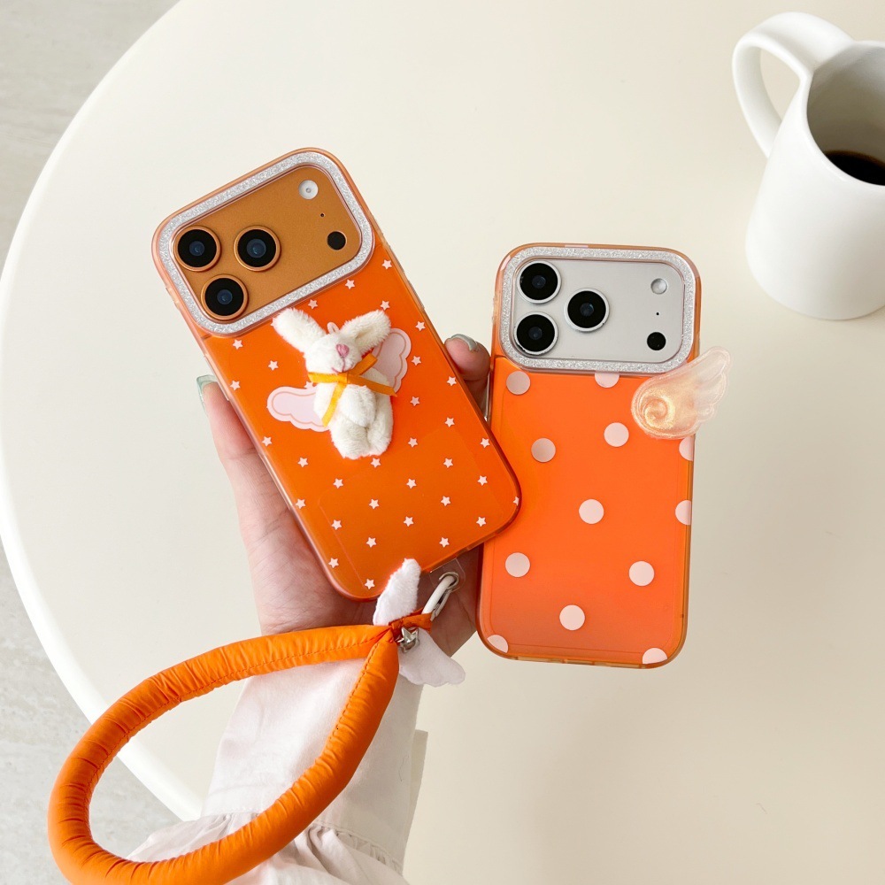 Star Plush Doll Bear Phone Case Compatible with iPhone 17/16 Pro Solid Color Shockproof Cartoon iPhone 15/14