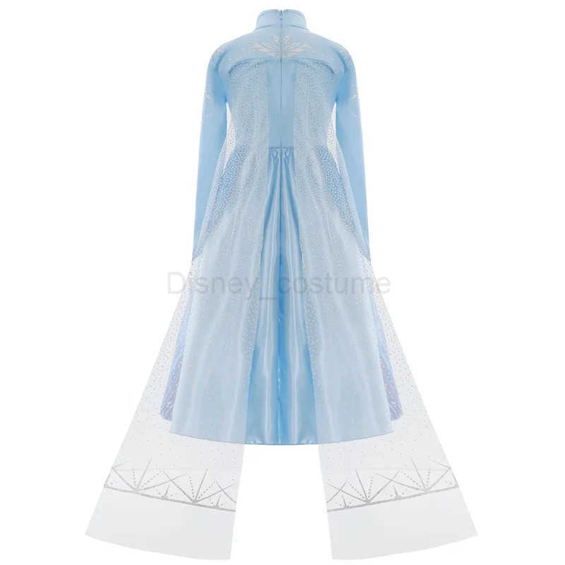 Disney Elsa Childrens Princess Costumes and Cloak Stage Performance Costumes Carnival Halloween Role Playing Party Costumes Birthday Surprise Gifts X2