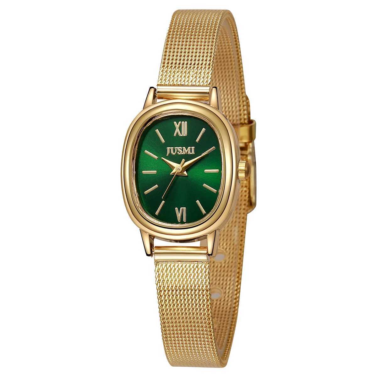 Ladies new oval steel strap quartz watch with rectangular scale high-end atmosphere and fashion trend.T250408