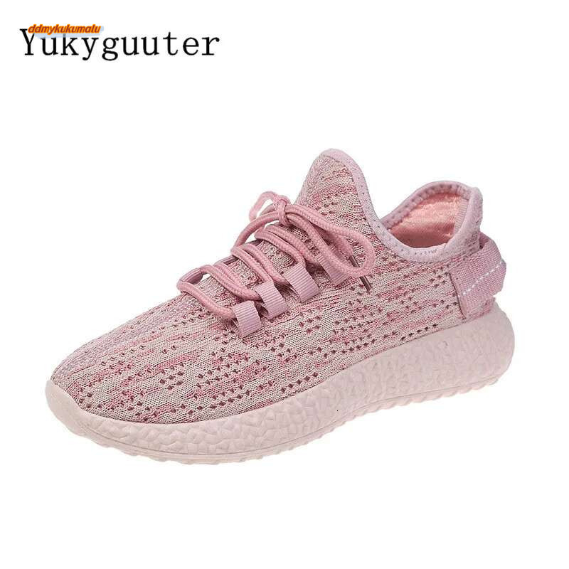 Women's sports shoes, breathable, lightweight, sporty flat mesh laces with platform and laces, comfortable, suitable for outdoor use #ddmykukumal