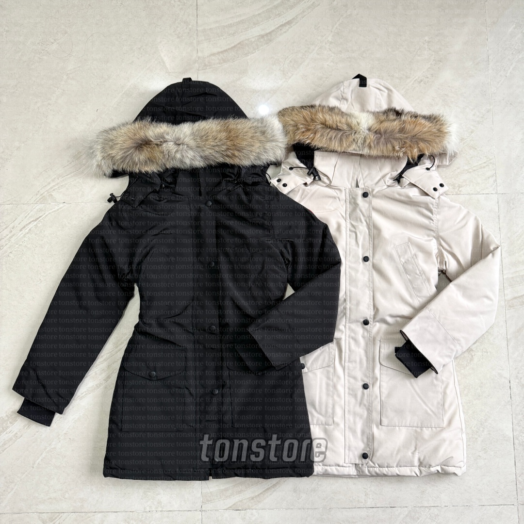 Designer Women Long Down Jacket Down canada Puffer Jacket goosejackets Winter Jacket Womens Thick Warm Skin Coat Windproof Street Coats XS-2XL