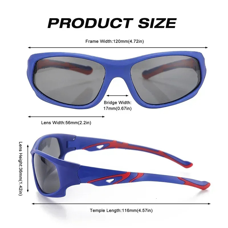 outdoor childrens baseball polarized sunglasses - unbreakable flexible youth sports sunglasses for boys and girls aged 3-12 250403