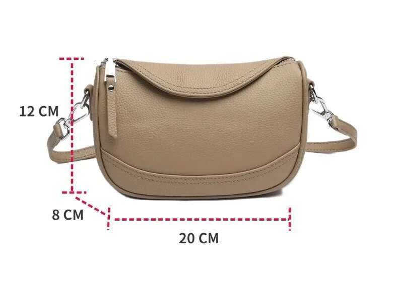 T Head Layer Cowhide Saddle Temperament Ladies' Small Handbag Genuine Leather Shoulder Crossbody Phone Bag