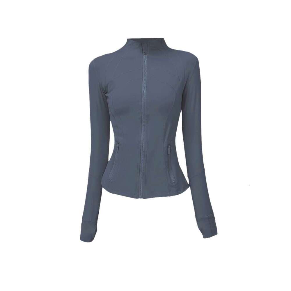 Luludarg top yoga suit gold zipper slim fit long sleeved sports and leisure fiess women's jacket 2025 new casual fashion trend clothing