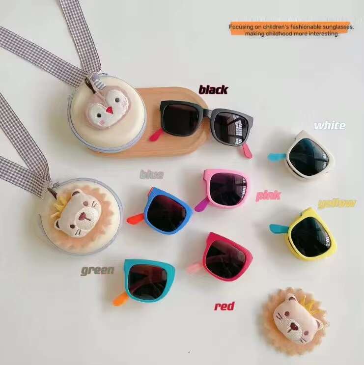 Aodun Kids Shades Multi Colors Uv Protection Portable Sunglasses Plastic Flexible Summer Beach Folding Sun Glasses