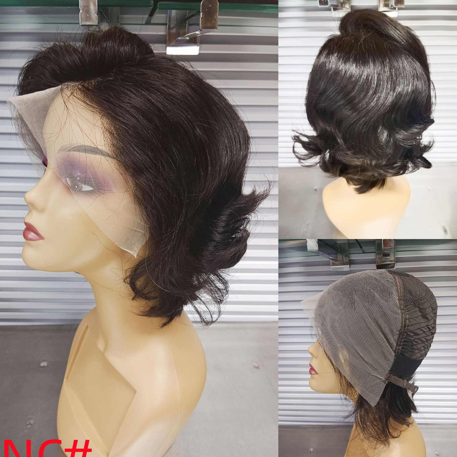 12A E Wave Bob 13*4Frontal Lace Brazilian Human Hair 200