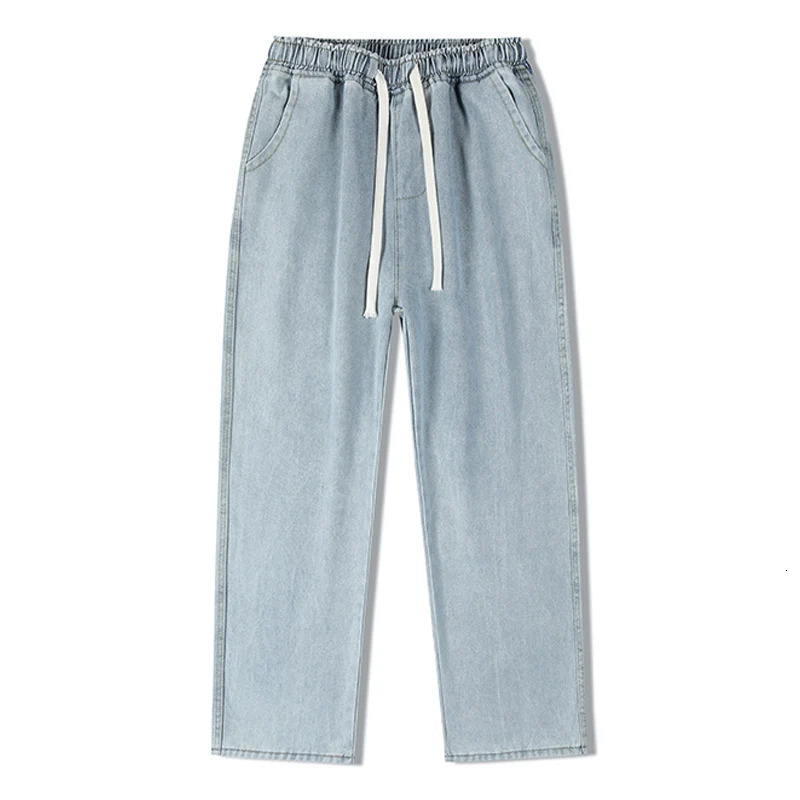 Hip Hop wide leg jeans unisex classic solid retro Trouser casual spring and autumn mens fashion loose straight 250401
