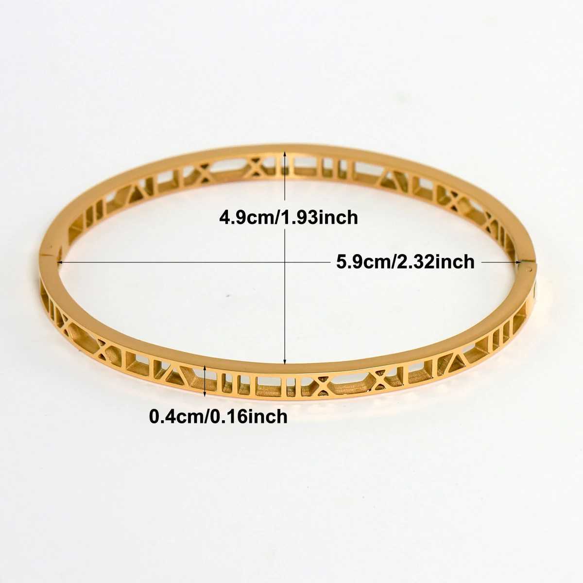 Classic stainless steel Roman numeral bracelet suitable for womens daily wear birthday parties wedding jewelry and girls gifts Y250408