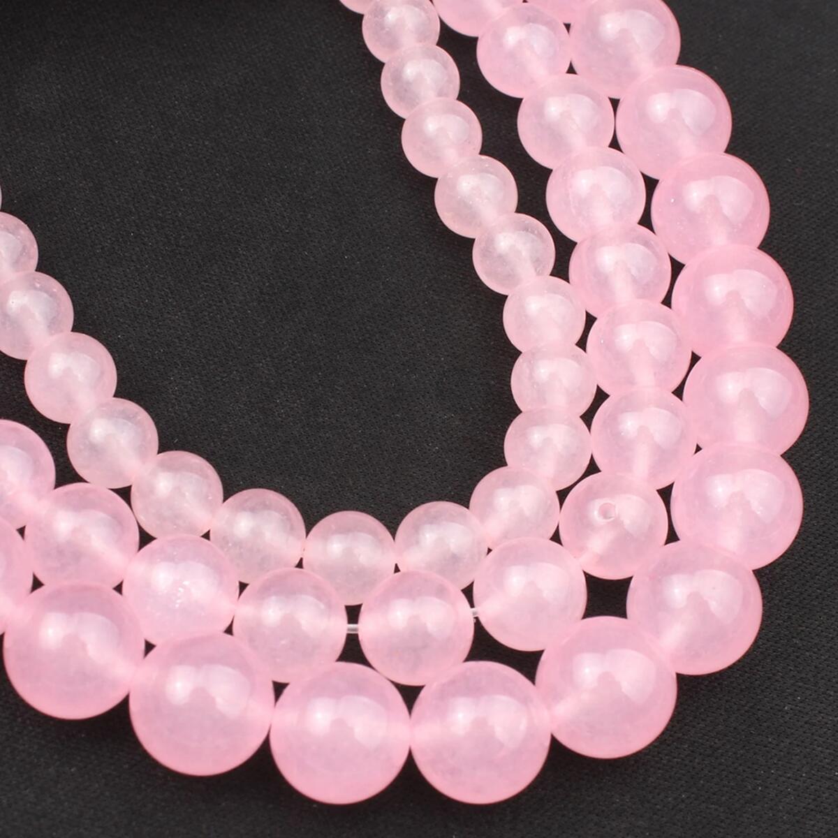 Natural Stone Pink Jaspers Quartz Crystal Cat Eye Opal Jades Pearl Round Bulk Beads ewelry Making DIY Braclet Charms Wholesale
