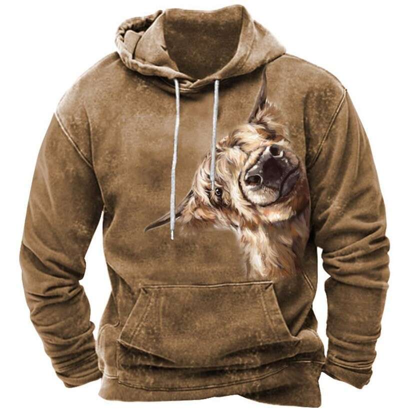 European and American style street trends, 3D digital printed men's hoodies, popular new casual fashion trend clothing