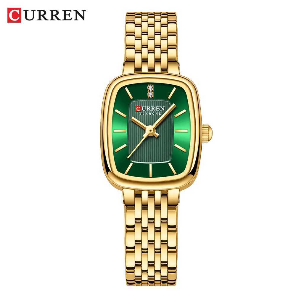 CURRN 9093 Womens Quartz Watch Fashion Casual Diamond Simple Gold Silver Steel Belt WatchT250408
