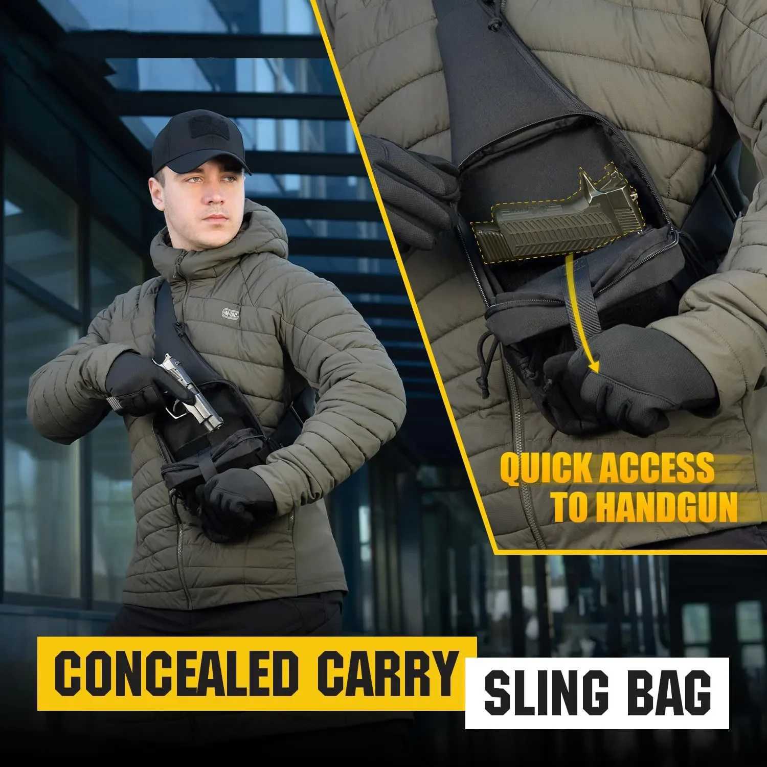 Outdoor Hunting Tactical Shoulder Bag Concealed Carrying Pistol Stand Multi functional Waterproof Cross body Chest Bag Gun Sling Bag Z250407