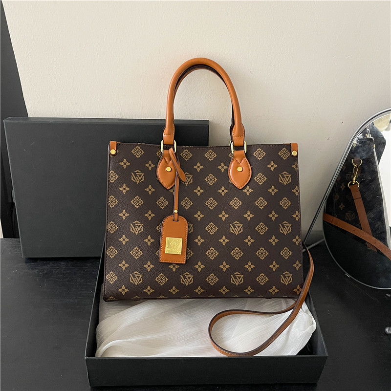 Bag women's new printed large capacity Tote bag commuter single shoulder crossbody bag for women 2025s hot
