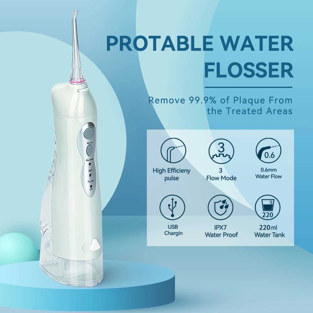 Oral irrigator USB charging sink home travel gift portable dental spray water tank waterproof 5 nozzles M250408