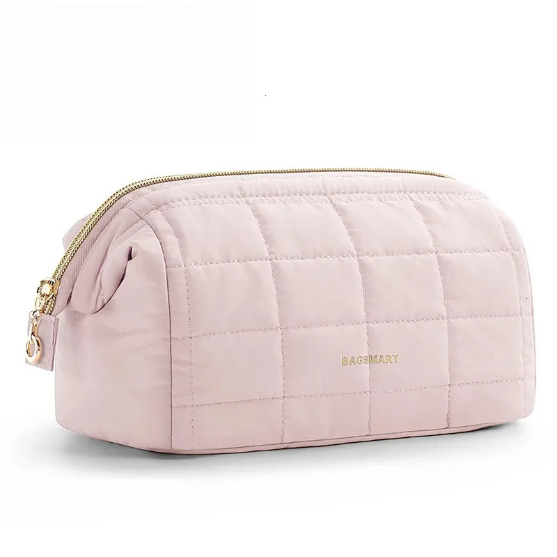 2025S New Free Shipping Designer Bag BAGSMART Puffy Padded Make Up Bags For Women Makeup Organizer Case Wide-open Pouch Toiletry Bag Travel Essentials