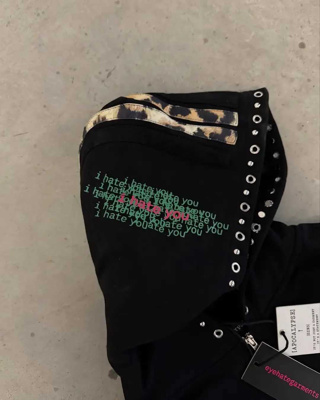 Eyehategarment Street Fashion Hoodie Harajuku Fashion Leopard Print Loose Hoodie Mens Loose Casual Hoodie W250408