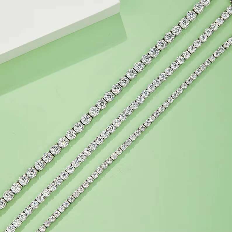 2mm/3mm/4mm Fine Bracelets Tennis Bracelet 925 Silver D Color VVS Moissanite Tennis Bracelet