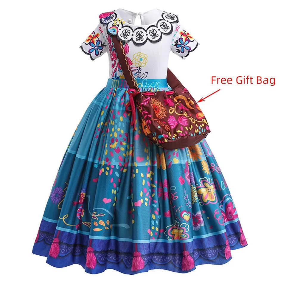 Disney Childrens Snow White Cinderella Aurora Elsa Costume Girl Role Playing Costume Childrens Encanto Mirabell Isabella Lores Halloween Costume X2504