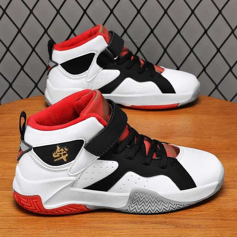 Childrens basketball shoes childrens sports shoes elastic breathable shoes boys casual sports shoes wear-resistant and anti slip sports shoes W250407