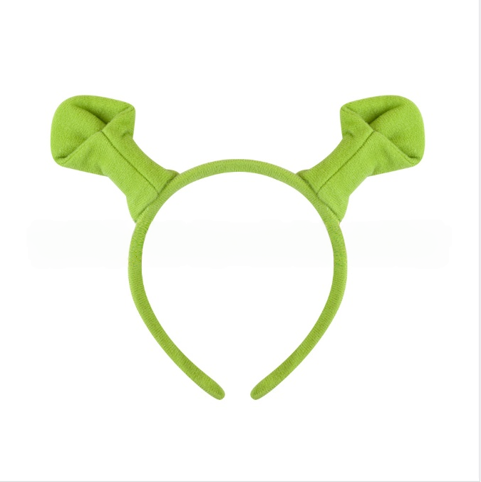 Shrek Ears Headband - Halloween Garden Other Hair Home Hoop Hairpin Head Circle Party Costume Item Masquerade Supplies Pin, Green Light green