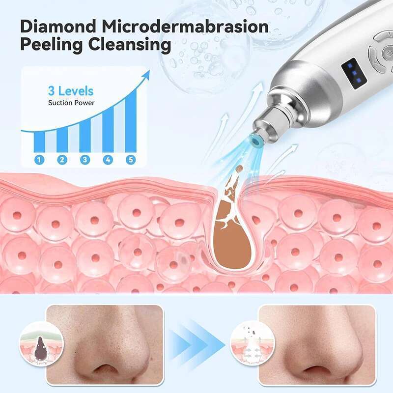 Handheld Dia Microdermabrasion Hine Newest Facial Peeg Beauty Device Blackhead Removal Acne Clearning Skin Care Tool