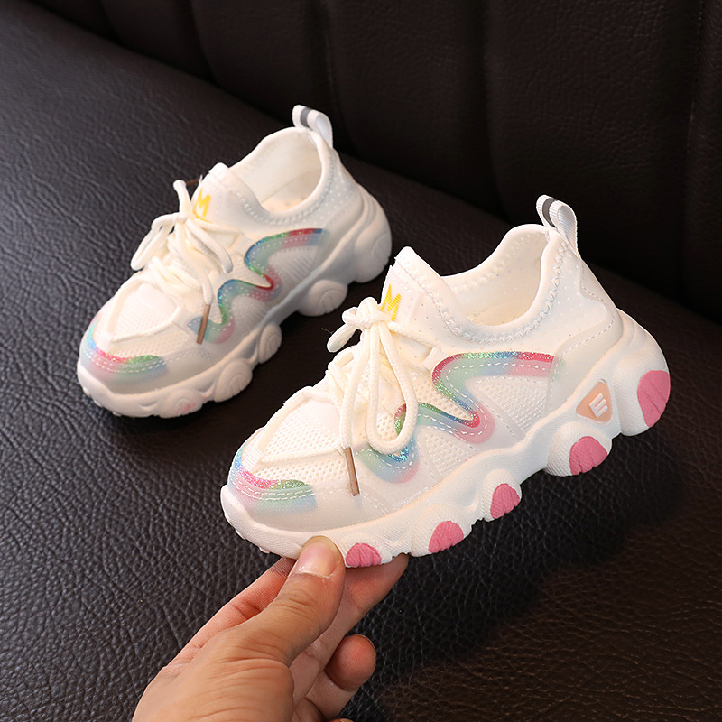 Children's Sports Shoes for Toddlers Boys Girls Little Kids Running Sneakers Kidszworld Mesh Breathable Soft Fashion Classic Casual Shoes Size 21