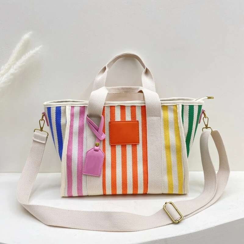 Large Capacity Canvas Tote Beach Handbag Women's Fashion Shoulder Bag Designer Brands Bags For Summer