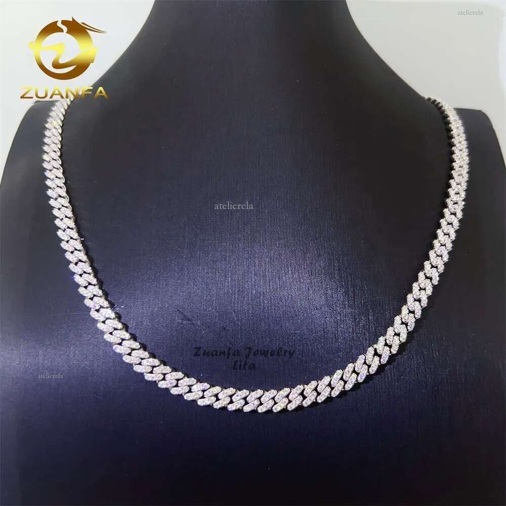designer necklace for men and women hip hop hot new thin 6mm vvs dia moissanite sterg sier cuban k chain fashion jewelry