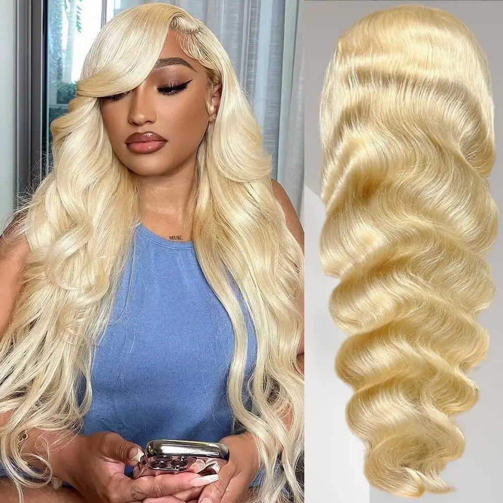 13X4 HD Lace Front Wig 613 Blonde Body Wave For Women