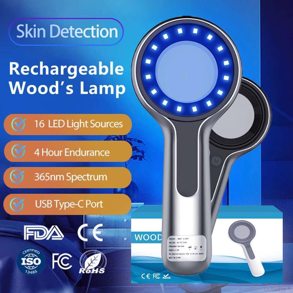 NEW Woods Analyzer UV Magnifying For Beauty Facial Testing Wood Lamp Light Analysis Detection Skin Care