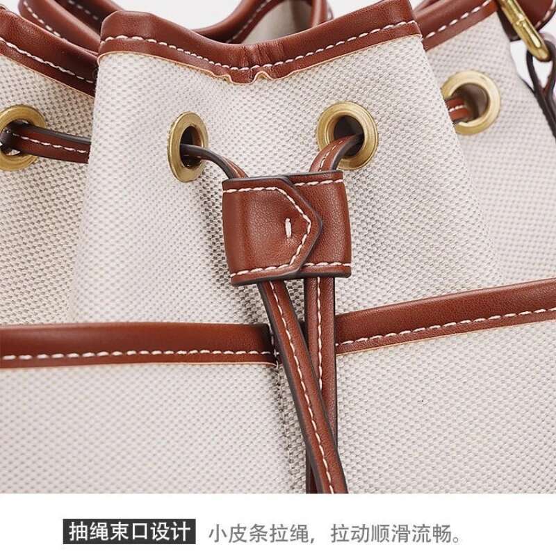 Bucket For Women Designer Canvas Tote 2025 New Drawstring Top Handbag Shoulder Bag And Wallet