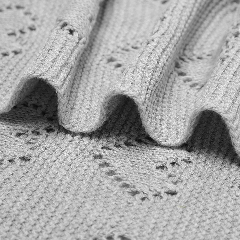 Baby Cotton Blankets Knitted born Boys Girls Stroller Nursery Bedding Cradle Quilt 100*80cm Infant Swaddle Wrap Crib Cellular 250408