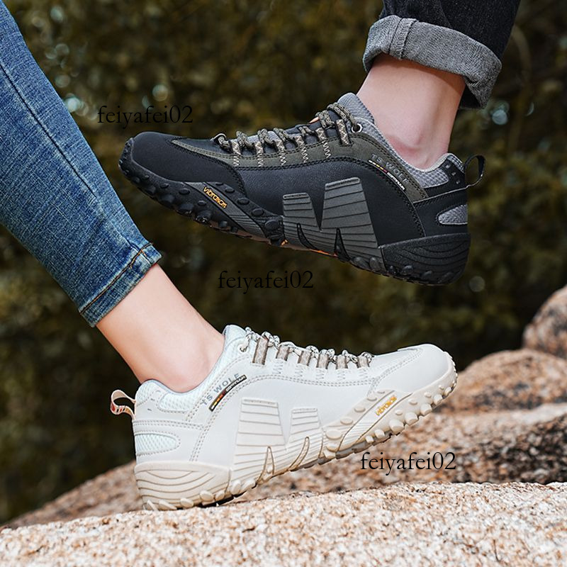 Top Summer American Foreign Trade Leather Outdoor Shoe Men' Shoe Mountaineering Shoe Women' Shoe Waterproof and Anti lip Hiking Shoe Tourit 