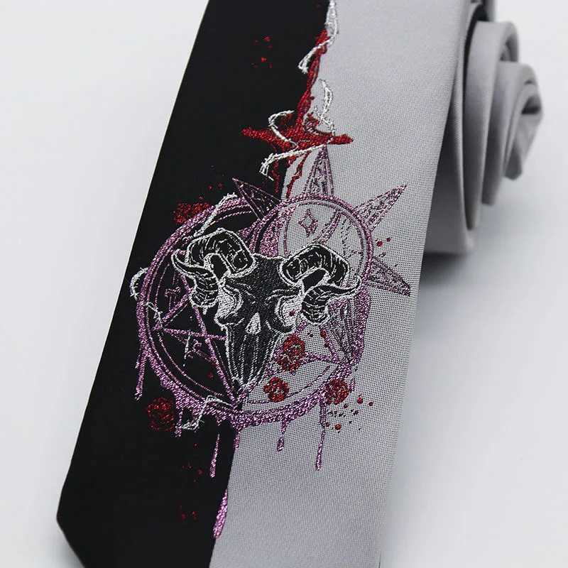 Anime Cosplay Ties Harajuku Men Wen Uniform Black College Clothing Adt Student Accessories Necktie Christmas Gifts X250407