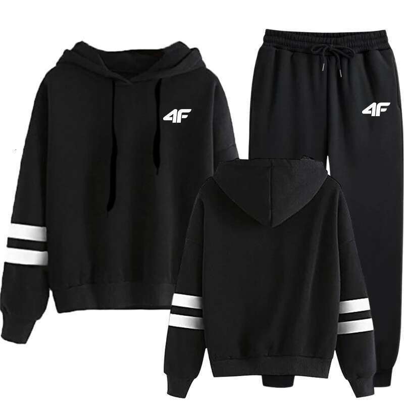 Hot Sales Women's Tracksuit Printing Hoodie+Trousers 2 Pcs Set Fashion Casual Splicing Clothing Sports Daily Womens Pants Sets