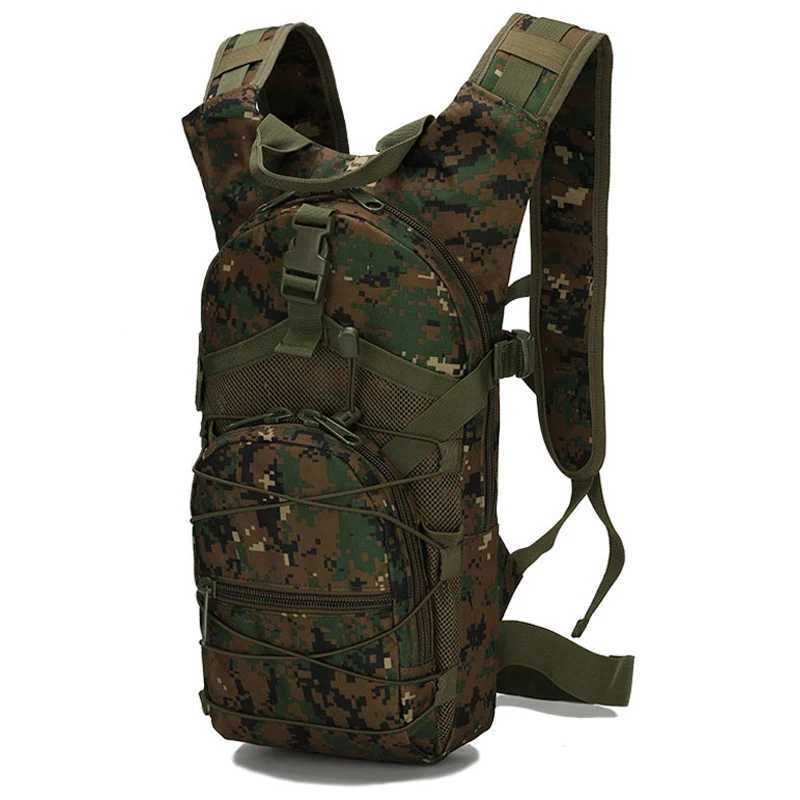 Oxford 15L Molle Tactical Backpack 800D Travel Hiking Bicycle Backpacks Outdoor Sports Cycling Climbing Trekking 3P BagC250407