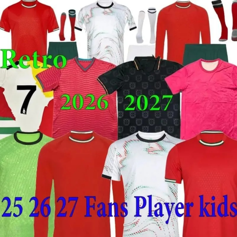 24 25 26 27PORTUGAL football shirt RONALDO soccer jersey 2024 2025 2026 2027 Training home away National team football kit shirts set MEN kids kit