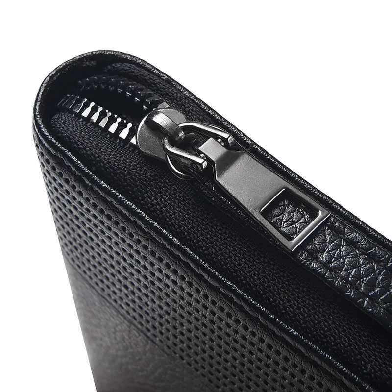 New Color Mens Long Wallet For Men Rfid Blocking Clutch Organizer Zipper Leather Business Id Card Holder Purse 2024 New H2511071