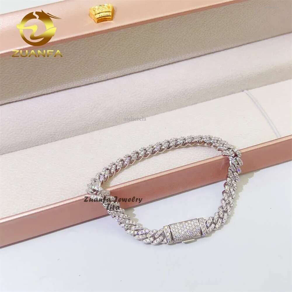designer necklace for men and women hip hop hot new thin 6mm vvs dia moissanite sterg sier cuban k chain fashion jewelry