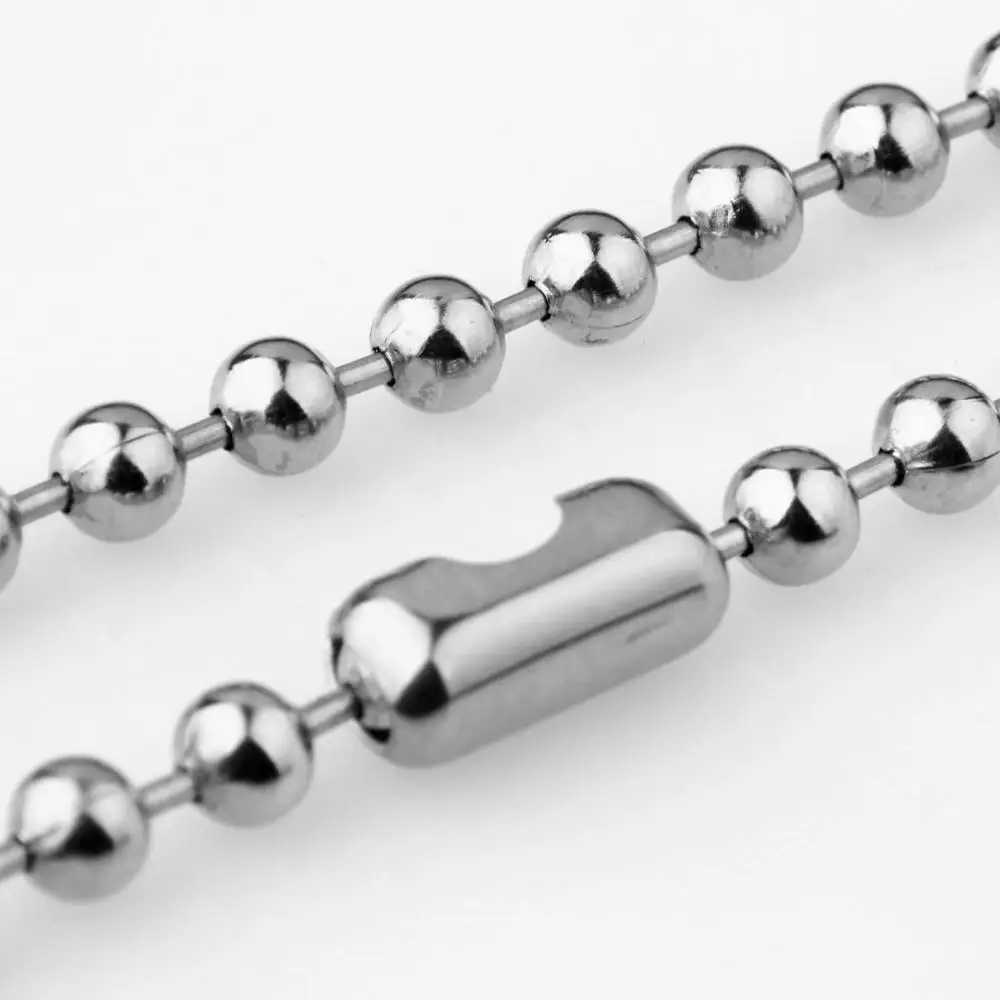 8mm/10mm/12mm Punk Cool Stainless Steel Ball Chain Necklace Choker Jewelry for Women or Men 7inch-40inchC250407